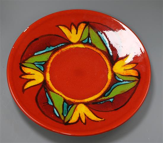 A Poole pottery dish diameter 35.5cm
